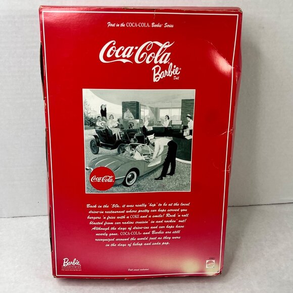 Coca-Cola 1999 Barbie Collector Edition Doll In Red Gingham Dress box damaged - Picture 8 of 8